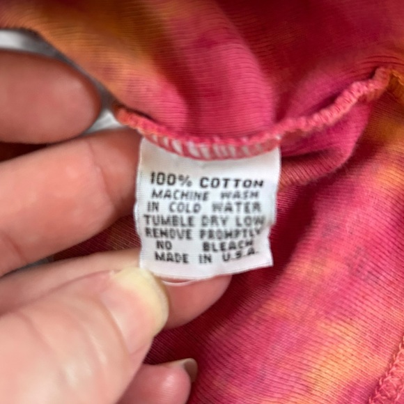 SALE Vintage Glima Vienna Graphic 3/4 Sleeve Top Tie Dye Y2K 90s Cotton USA XL - Picture 5 of 9